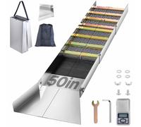 VEVOR Boîte à écluse Pliable en Alliage d'aluminium, compacte de 127 cm pour Or, équipement léger et Portable, avec Mousse de Mineur, rivière, ruisseau, dorée, Prospection, drague