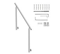 VEVOR Rampe d'escalier main courante 150 cm extérieur pour porche montage latéral