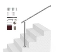 VEVOR Rampe d'escalier 100 cm – Main courante en acier inoxydable, montage mural/sol, kit, argent