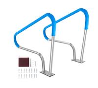 Rampe Piscine Main Courante Acier Inox Plaque de Base 1220 x 905 mm 2PCS