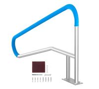 VEVOR Rampe Piscine, 1395 x 810 mm, Main Courante Piscine Acier Inoxydable avec Plaque de Base, Barre d'Appui de Sécurité Antirouille, Accessoires, pour Piscines, Intérieur, Extérieur, Terrasses, Spas