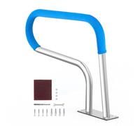 VEVOR Rampe Piscine, 805x585 mm, Main Courante Piscine Acier Inoxydable avec Plaque de Base, Barre d'Appui de Sécurité Antirouille, Accessoires, pour Piscines, Intérieur, Extérieur, Terrasses, Spas