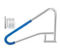 Rampe Piscine Inox Barre d'Appui Rail avec Housse Poignée 139,7x81,2 cm