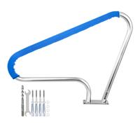 Rampe Piscine Inox Barre d'Appui Rail avec Housse Poignée 121,9x91,5 cm