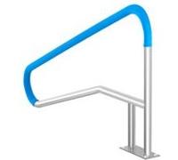 VEVOR Rampe Piscine Main Courante Acier Inox avec Plaque de Base 1420 x 945 mm Argent