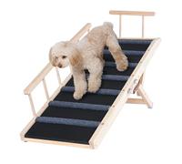 VEVOR Rampe pour Chien Longueur 1200 mm Rampe Pliable de Voiture Antidérapante pour Chiens de Petite ou Grande Taille Hauteur Réglable 35-70 cm Convient pour Lit, Canapé, Sofa, Intérieur, Extérieur