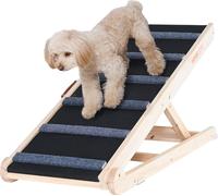 VEVOR Rampe pour Chien Longueur 1050 mm Rampe Pliable de Voiture Antidérapante pour Chiens de Petite ou Grande Taille Hauteur Réglable 35-65 cm Convient pour Lit, Canapé, Sofa, Intérieur, Extérieur