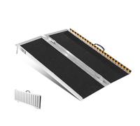 VEVOR Rampe pour fauteuil roulant, capacité 363 kg, rampe de seuil pliante portative en aluminium antidérapant 91,44 cm pour scooter, personnes handicapés, marches, maison, escaliers, portes, bordures