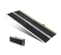 VEVOR Rampe pour fauteuil roulant, capacité 363 kg, rampe de seuil pliante portative en aluminium antidérapant 243,84 cm pour scooter, personnes handicapés, marches, maison, escaliers, portes, bordure