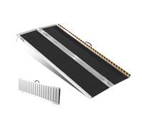 VEVOR Rampe pour fauteuil roulant, capacité 363 kg, rampe de seuil pliante portative en aluminium antidérapant 182,88 cm pour scooter, personnes handicapés, marches, maison, escaliers, portes, bordure