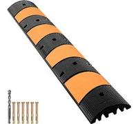 VEVOR Rampe de protection de câble modulaire en caoutchouc 2 canaux 185x31x5,5 cm