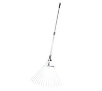 VEVOR Râteau à Feuilles, 15 Dents Métalliques, Râteau de Jardin Réglable, avec Tête 19-57 cm, Manche Long 81-160 cm, Tube en Acier Inoxydable, Outil de Ramasse Feuilles pour Jardinage, Pelouse, Cour