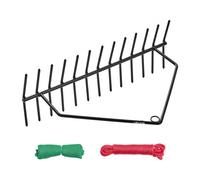 VEVOR Râteau à Mauvaises Herbes Aquatiques, 610x215x355 mm, Râteau Désherbage Lac à Double Face, Coupe Mauvaises Herbes Léger avec Corde 9 m, Outil de Nettoyage des Nénuphars pour Étang, Ruisseau