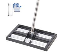 VEVOR Râteau de Nivellement de Pelouse, 431 x 254 x 1765 mm, Niveleur de Gazon, Manche Réglable 1610 mm, Métal Robuste Résistant à la Rouille, Outil de Nivellement pour Cour, Terrain de Golf, Jardin