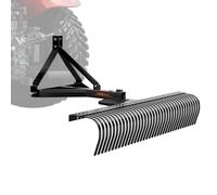 VEVOR Râteau déchaumeur à gazon à 3 points catégorie 1 1830 mm avec accessoires