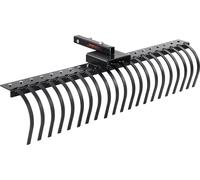 VEVOR râteau tracté 152,4 cm Scarificateur tracté avec 21 dents hélicoïdales en acier Râteau de scarificateur de gazon à fixer sur des barres d'outils de 121,92 cm ou 152,4 cm et des systèmes de suspe