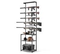VEVOR Râtelier à Fusils Horizontal Capacité 5PCs, Support d'Armes à Feu sur Pied, pour Rangement Exposition Carabines Armes Longues de Chasse Maison Garage, Porte Fusils avec Étagère de Rangement