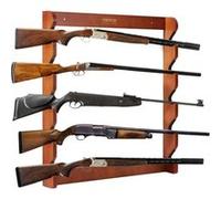 VEVOR Support Mural pour Arme à Feu, Porte-fusil en Bois, Rack à Fusils 5 Emplacements, Charge 60 kg, avec Rembourrage Doux, Rangement Exposition des Cabines Fusils de Chasse Maison Bureau Magasin