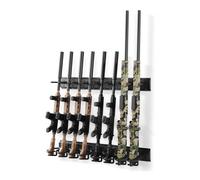 VEVOR Râtelier d'Armes Mural Verticale, Porte Fusils avec 8 Emplacements, pour Rangement Exposition Carabines Fusils de Chasse Maison Bureau Magasin Garage, Support Mural pour Armes à Feu en Acier