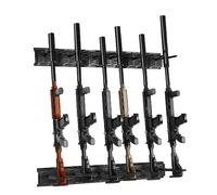 VEVOR Râtelier d'Armes Verticale 6 Emplacements Rack à Fusils en Métal Capacité de Charge 81,6 kg Support Mural pour Arme à Feu Rangement des Cabines Fusils de Chasse Maison Bureau Magasin Chasseur