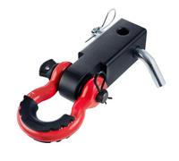 VEVOR Récepteur d'attelage à manille pour récepteur 50 mm, résistance rupture 20 T, anneau D goupille de verrouillage d'attelage de remorque pour camions, jeeps, récupération de véhicules tout-terrain