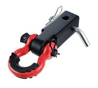 VEVOR Récepteur d'attelage à manille pour récepteur 50 mm, résistance rupture 24 T, anneau D goupille de verrouillage attelage de remorque pour camions, jeeps, récupération de véhicules tout-terrain