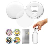 VEVOR Recharges pour Machine à Badges 50 Pcs Badge Aimanté Décapsuleur 75mm, Coques et Dos en Métal, Films Mylar Transparents, Ronds de Papier Vierges, pour DIY, Bricolage Maison, Événements Scolaires