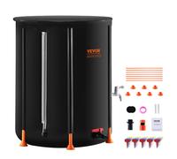 VEVOR Récupérateur Réservoir Eau de Pluie Pliable 380 L Robinets Kit Trop-plein