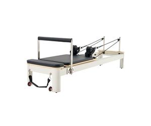 VEVOR Réformateur Pilates Charge 181,44 kg, Machine de Pilates pour Utilisateurs Avancés et Débutants, Ensemble Lit avec Double Résistance, Ressort, Cordon et Boîte d'Assise, Équipement pour Gym