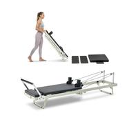 VEVOR Reformer Pilates Pliable, Machine de Pilates Charge 181,44 kg, Lit avec Double Résistance, Ressort et Cordon, Ensemble de Réformateur pour Utilisateurs Avancés et Débutants, Gym Domicile Studio