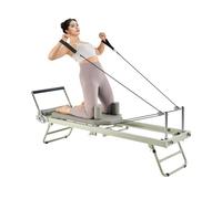 VEVOR Reformer Pilates Pliable, Machine d'Entraînement Pilates Charge 181,44 kg, Lit avec Double Résistance, Ressort et Cordon, Kit Réformateur pour Utilisateurs Avancés et Débutants, Gym Domicile