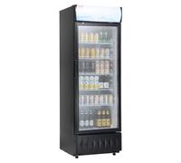 VEVOR Réfrigerateur à Boissons Commercial 345 L Frigo Vitrine Température 0-10 ℃ Armoire à Boisson Réfrigérée avec 5 Étagères Réglables et Caisson Lumineux Personnalisable pour Magasin Supermarché Bar
