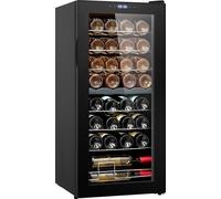 VEVOR Réfrigérateur à vin Réfrigérateur à boissons avec double zone 32 bouteilles, Réfrigérateur LED avec porte plastique, Réfrigérateurs à boissons Pose libre, Mini réfrigérateur Minibar avec protect