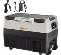 VEVOR Réfrigérateur de camping 35 L Glacière, 12 / 24 V Congélateur électrique à roulettes 2 en 1 double zone, Réfrigérateur de voiture Compresseur pour garder au chaud et refroidir 60 W Portable Poig