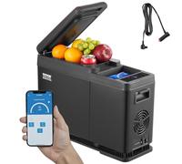 VEVOR Réfrigérateur de voiture 12 V avec accoudoir de voiture, congélateur portable à zone unique de 8 L, plage réglable de 15,6 °C à 20 °C, 12/24 V CC et 100 à 240 V CA pour extérieur, camping