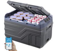 VEVOR Réfrigérateur Portable à Compression 25 L, Mini Frigo de Voiture 12/24 V CC et 100-240 V CA, Glacière à Double Zone, -20 °C à 20 °C Température Réglable, pour Camion Bateau Maison Camping
