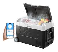 VEVOR Réfrigérateur Portable à Compression 35 L, Glacière Électrique DC 12/24 V et AC 100-240 V, pour Camping Pêche Caravane, Mini Frigo Voiture à Double Zone, -20 à 20 °C, Contrôle via Application