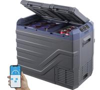 VEVOR Réfrigérateur Portable à Compression 40 L Double Zone, Mini Frigo de Voiture 12/24 V CC et 100-240 V CA, Glacière -20 °C à 20 °C Température Réglable, pour Camion Bateau Maison Camping