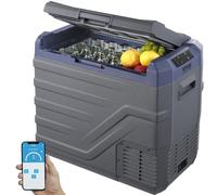 VEVOR Réfrigérateur Portable à Compression 45 L, Mini Frigo de Voiture 12/24 V CC et 100-240 V CA, Glacière à Zone Unique, -20 °C à 20 °C Température Réglable, pour Camion Bateau Maison Camping