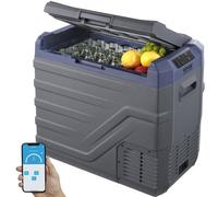 VEVOR Réfrigérateur Portable à Compression 45 L, Mini Frigo de Voiture 12/24 V CC et 100-240 V CA, Glacière à Zone Unique, -20 °C à 20 °C Température Réglable, pour Camion Bateau Maison Camping