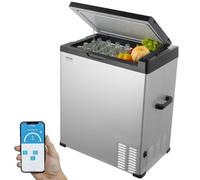 VEVOR Réfrigérateur Portable à Compression 70 L, Mini Frigo de Voiture 12/24 V CC et 100-240 V CA, Glacière à Zone Unique, -20 °C à 20 °C Température Réglable, pour Camion Bateau Maison Camping