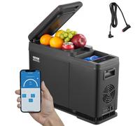 VEVOR Réfrigérateur Portable à Compression 8 L, Mini Frigo d'Accoudoir de Voiture 12/24 V CC et 100-240 V CA, Glacière à Zone Unique, -20 °C à 20 °C Réglable, pour Camion Bateau Maison Camping