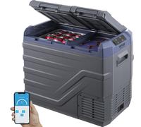 VEVOR Réfrigérateur de voiture, congélateur portable double zone de 40 L, réfrigérateur de voiture 12 V, plage réglable de 15,6 °C à 20 °C, 12/24 V CC et 100 à 240 V CA pour extérieur, camping,