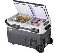 VEVOR Réfrigérateur portable de voiture, réfrigérateur de voiture 12 volts, 50 l / 52,8 QT congélateur portable double zone, -4℉-68℉ température réglable, refroidisseur à compresseur