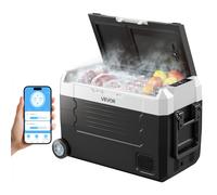 VEVOR Réfrigérateur Portable à Compression 35 L, Glacière Électrique DC 12/24 V et AC 100-240 V, pour Camping Pêche Caravane, Mini Frigo Voiture à Double Zone, -20 à 20 °C, Contrôle via Application
