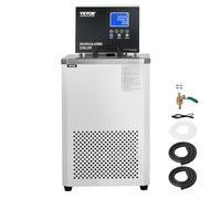 VEVOR Refroidisseur de laboratoire 6 L, pompe de circulation de refroidissement de laboratoire -20~100 ℃, écran LCD, refroidisseur refroidi par eau à circulation de bain-marie en acier inoxydable 304