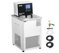 VEVOR Refroidisseur de laboratoire 6 L, pompe de circulation de refroidissement de laboratoire -5~100 ℃, écran LCD, refroidisseur refroidi par eau à circulation de bain-marie en acier inoxydable 304