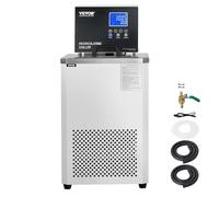 VEVOR Refroidisseur de laboratoire 6 L, pompe de circulation de refroidissement de laboratoire -5~100 ℃, écran LCD, refroidisseur refroidi par eau à circulation de bain-marie en acier inoxydable 304
