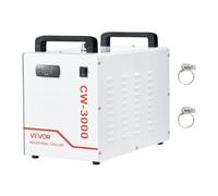 VEVOR Refroidisseur d'Eau Industriel CW-3000 Refroidisseur d'Eau Réservoir 9 L Système de Refroidissement pour Machine de Gravure Laser et Tube Laser, Débit Maximal 10 L/min, Ventilateur Haute Vitesse