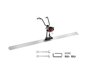VEVOR Règle à Béton Électrique Grattoir en Aluminium 1,2 m, Outil de Nivellement et Finition de Chape de Béton, Moteur Vibrant à 4 Temps, Poignées Réglables en Hauteur, Haute Efficacité 6500 tr/min